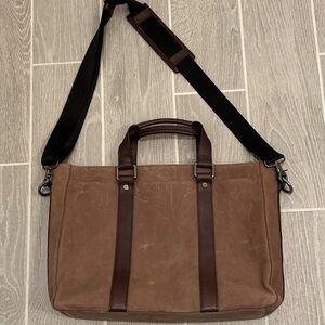 Brahmin Brown Leather Laptop Work Briefcase Bag
